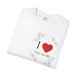 White Valentines Shirt with Red Heart Design